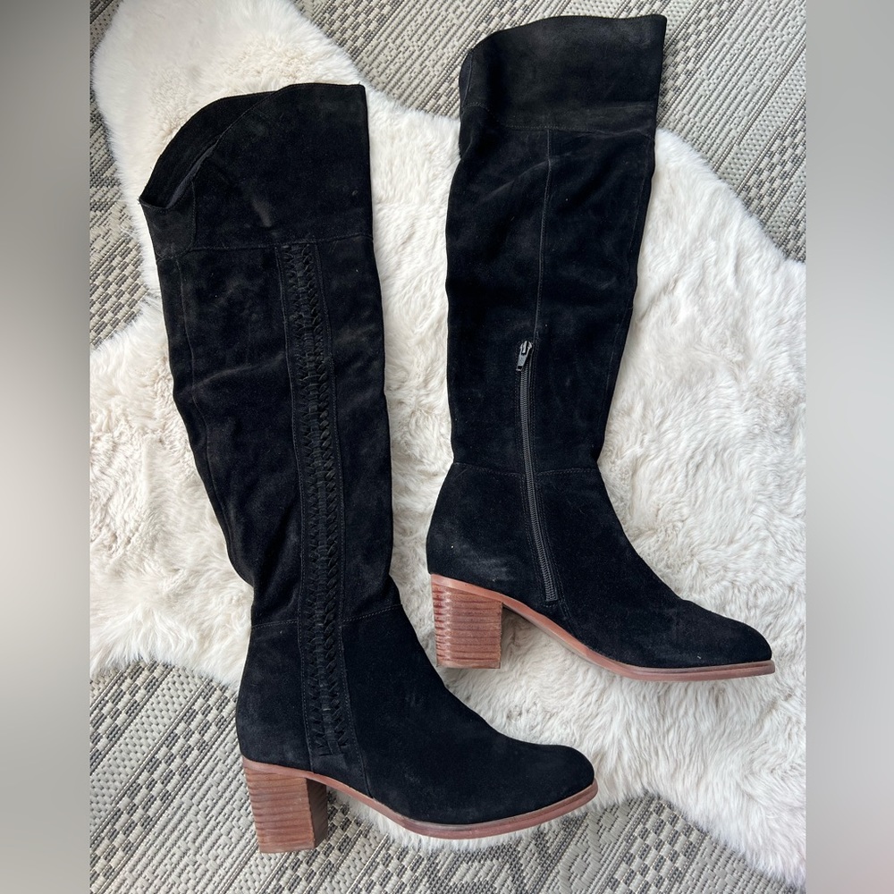 Coconuts by Matisse Muse Over-the-knee Black Suede Leather Boot Size 8.5